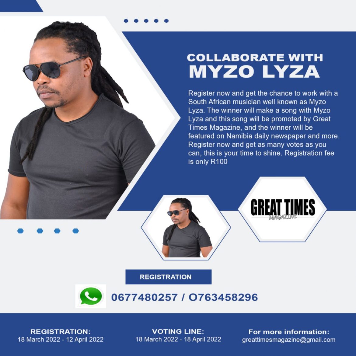 Great Times Magazine collaborates with Myzo Lyza.