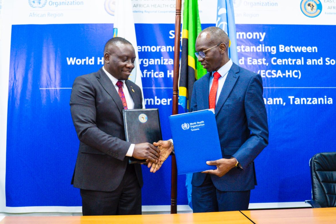 WHO Africa, ECSA-HC sign pact to boost disease control, health systems